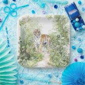 Jungle Tiger Birthday Papieren Bordje (Feest)