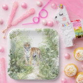 Jungle Tiger Birthday Papieren Bordje (Feest)