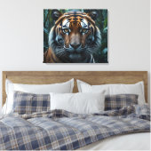 Jungle Tijger Canvas Afdruk (Insitu (Slaapkamer))