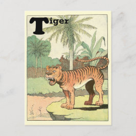 Jungle Tijger Dieren Alfabet Briefkaart