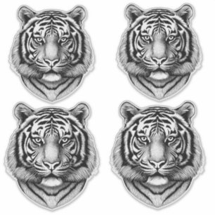 Jungle Tijger Gezicht safari dier originele natuur Sticker
