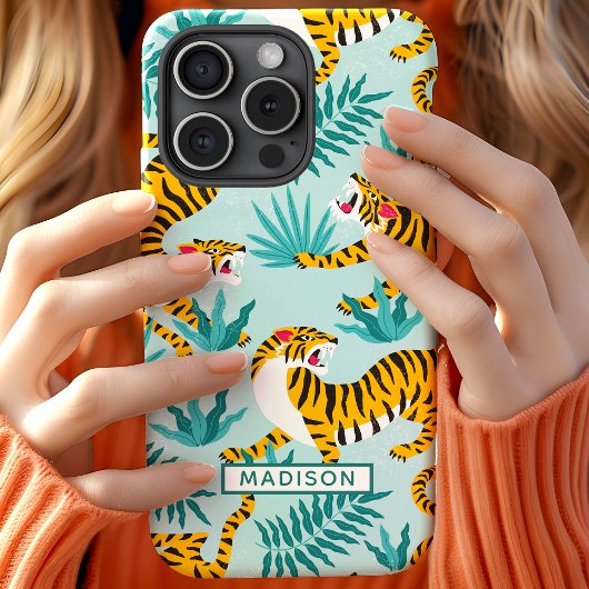 Jungle Tijger Trendy Gepersonaliseerd Case-Mate iPhone Case