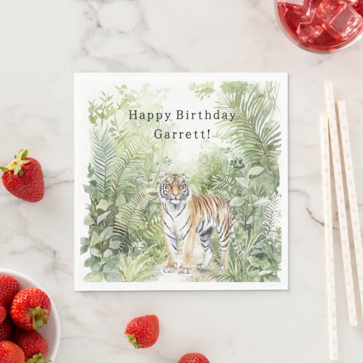Jungle Tijger Verjaardag Servet (Insitu)