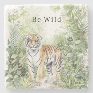 Jungle Tijger Verjaardag Stenen Onderzetter