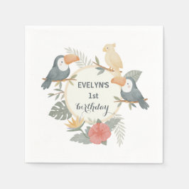 Jungle Toekan 1e Verjaardag Boho Baby Shower Feest Servet