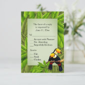 Jungle Toekans RSVP met entree selectie Kaart (Staand voorkant)