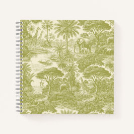 Jungle Toile Patroon Tropisch Scenisch Botanisch O Notitieboek