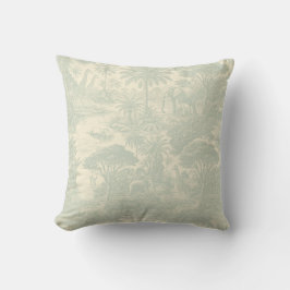 Jungle Toile Patroon Tropisch Scenisch Ontwerp Kussen