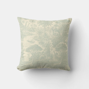 Jungle Toile Patroon Tropisch Scenisch Ontwerp Kussen