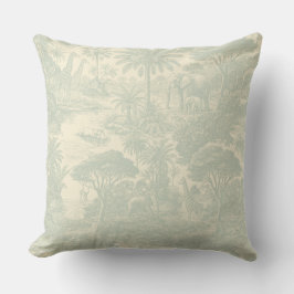 Jungle Toile Patroon Tropisch Scenisch Ontwerp Kussen