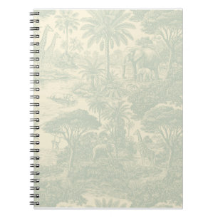 Jungle Toile Patroon Tropisch Scenisch Ontwerp Notitieboek