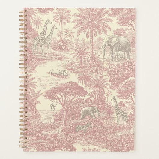 Jungle Toile Patroon Tropische Planner (Voorkant)