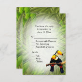 Jungle Toucans RSVP met entree selectie Kaart (Voorkant / Achterkant)