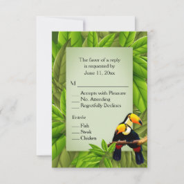 Jungle Toucans RSVP met entree selectie Kaart