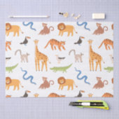 Jungle Tropische Safari Wilde Dieren Patroon Tissuepapier (Craft)
