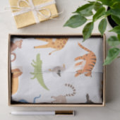 Jungle Tropische Safari Wilde Dieren Patroon Tissuepapier (Geschenk)