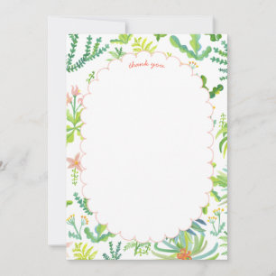 Jungle Tuin Aquarel Maatwerk BRUIDSBAD Bedankkaart