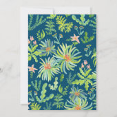 Jungle Tuin Aquarel Maatwerk BRUIDSSUITE Bedankkaart (Achterkant)