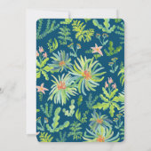 Jungle Tuin Waterverf Aangepaste BRUIDAL SHOWER Kaart (Achterkant)