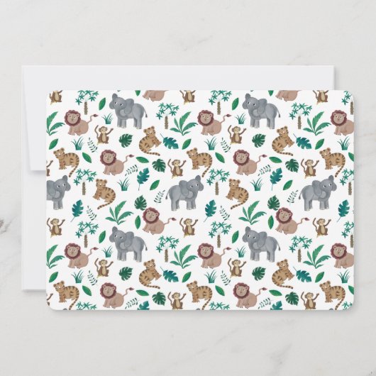 Jungle uitnodigingen (Achterkant)