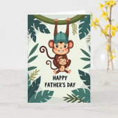 Jungle Vaderdag Scènekaart Kaart (Gele Bloem)
