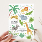 Jungle verjaardagsfeest uitnodiging