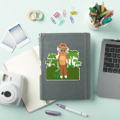 Jungle Verkenner Sock Monkey Pret Avontuur Design Sticker (iPad Cover)