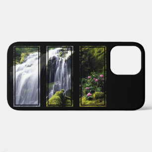 Jungle Waterval Triptiek Digitale Kunst Case-Mate iPhone Case