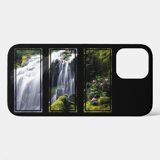 Jungle Waterval Triptiek Digitale Kunst Case-Mate iPhone Case (Achterkant (horizontaal))