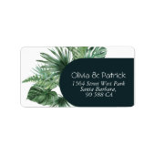 Jungle waterverf boho ontwerp etiket (Voorkant)