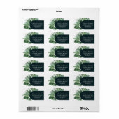 Jungle waterverf boho ontwerp etiket (Full Sheet)