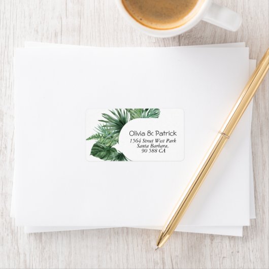 Jungle waterverf boho ontwerp label (Insitu)