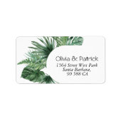 Jungle waterverf boho ontwerp label (Voorkant)