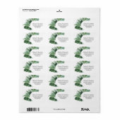 Jungle waterverf boho ontwerp label (Full Sheet)