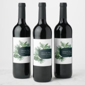Jungle waterverf boho ontwerp label wijn etiket (Flessen)