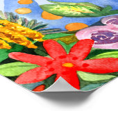 Jungle Waterverf Dinosaurus Baby Jongens Slaapkame Poster (Hoek)