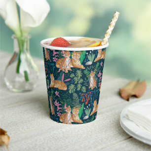 Jungle Wilde Dieren Baby Shower Wilde Katten Tijge Papieren Bekers