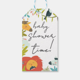 Jungle Wildlife Baby Shower Cadeaulabel