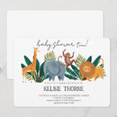 Jungle Wildlife Baby Shower Kaart (Voorkant / Achterkant)