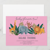 Jungle Wildlife Baby Shower Kaart (Voorkant / Achterkant)