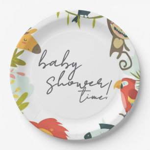 Jungle Wildlife Baby Shower Papieren Bordje