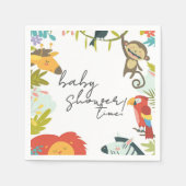 Jungle Wildlife Baby Shower Servet (Voorkant)