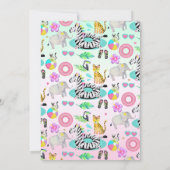 Jungle zwembadfeest uitnodiging (Achterkant)