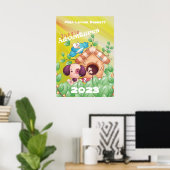 Jungleavonturen met naam kinderkamerposter poster (Thuiskantoor)