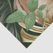 Jungleblad Waterverf Rode Roos Tijger Tissuepapier (Detail)