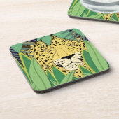 Junglekat #4 bier onderzetter (Linkerzijde)