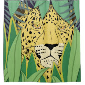 Junglekat #4 douchegordijn (Voorkant)