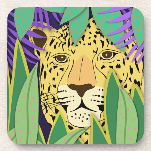 Junglekat Bier Onderzetter (Voorkant)