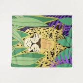 Junglekat Groot Wandkleed (Voorkant (horizontaal))
