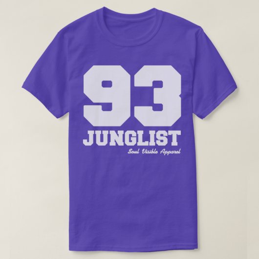 Junglist 93 Drum ampampamp Bass Oerwoud Music Love T-shirt (Design voorkant)
